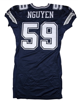 2004 Dat Nguyen Game Used Dallas Cowboys Road Jersey 